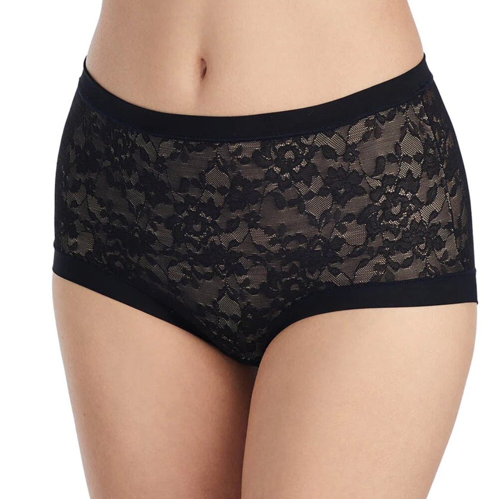 Le Mystère Women's Black Lace Perfection Brief Panty, Size Small NWT